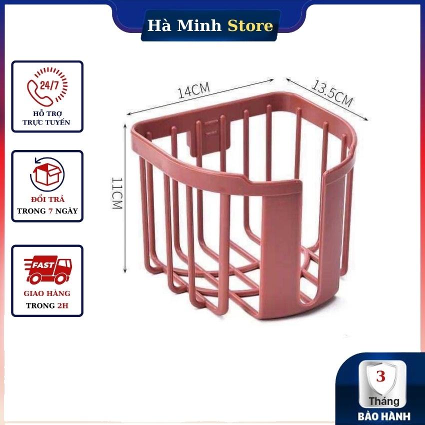 Giỏ Đựng Giấy Vệ Sinh - Giá Để Giấy Vệ Sinh Gắn Tường Tiện Dụng Tặng Kèm Mếng Dán