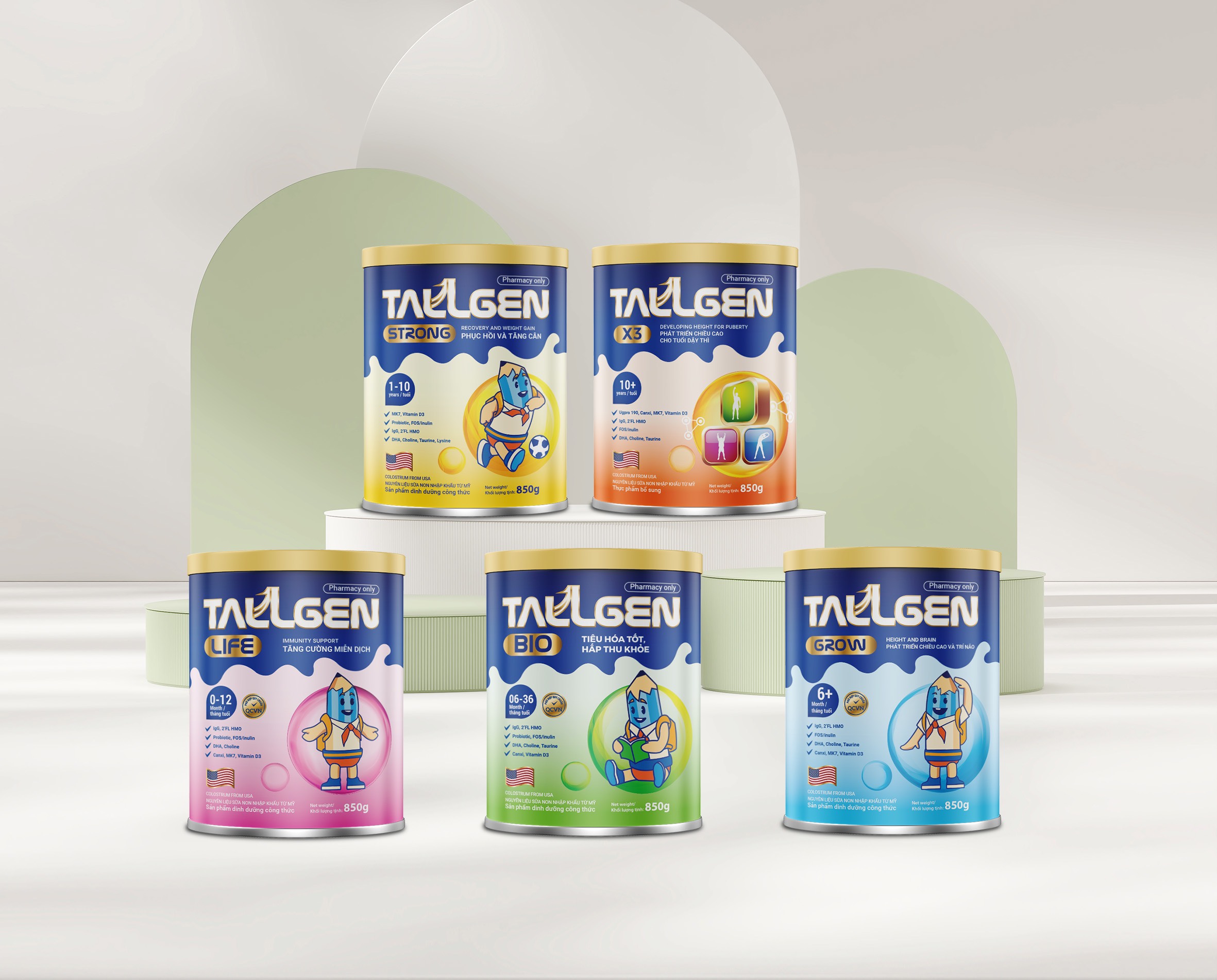 Sữa Tallgen X3 850gr tăng chiều cao cho tuổi dậy thì