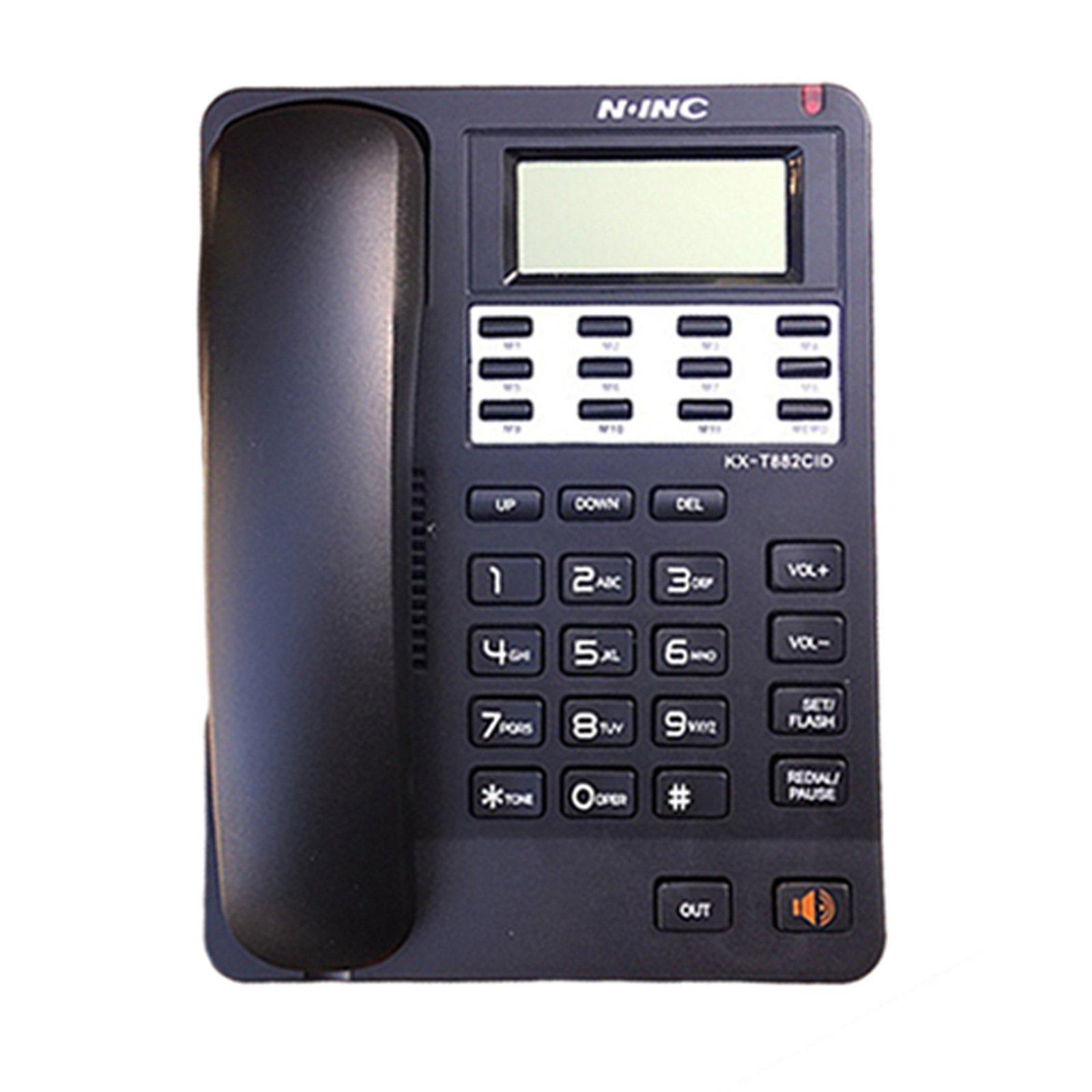 Corded Telephone Caller ID Volume Control Redial/P for Office Desktop black