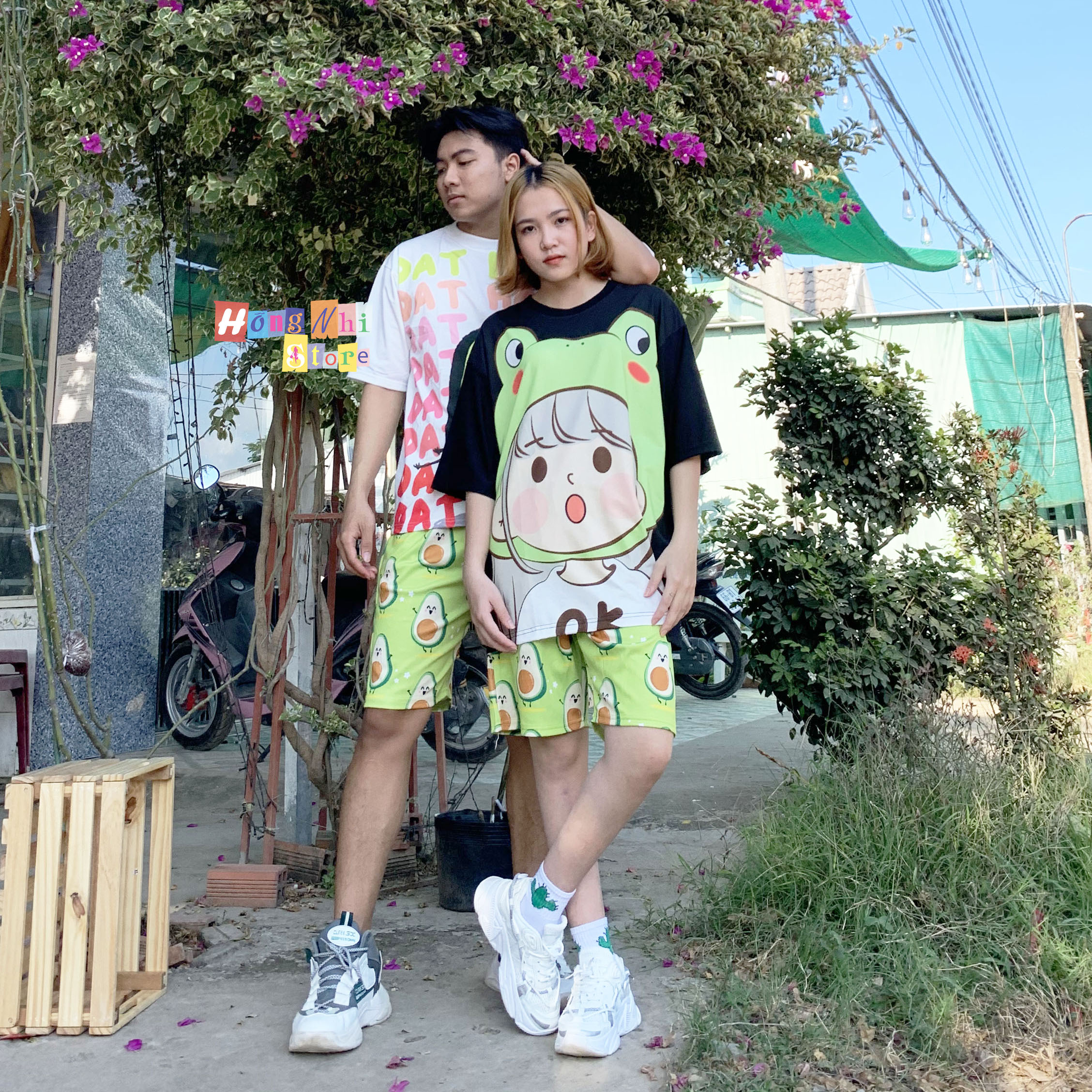 Quần Short Cartoon Unisex Trái Bơ - Quần Đùi Hoạt Hình Siêu Cute - MM