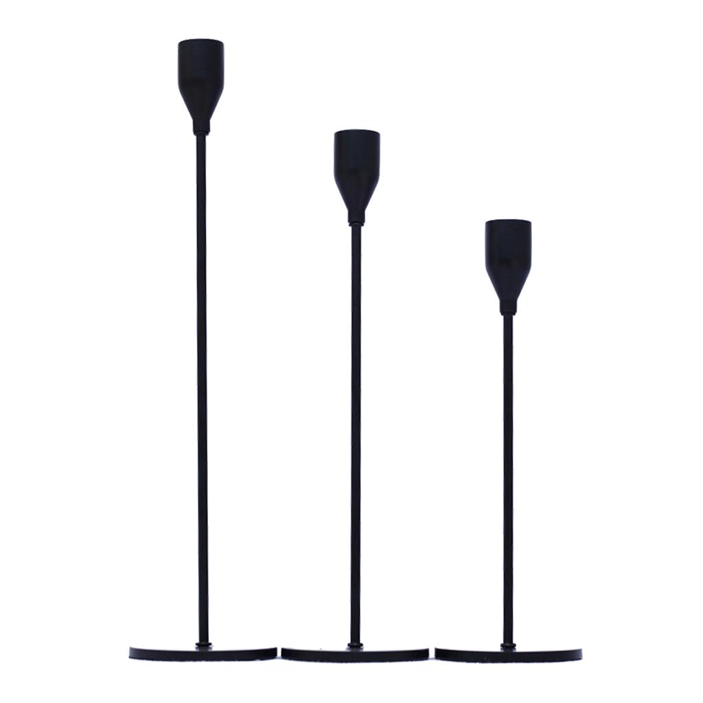 Candle Holder Geometric Elegant Tealight Centerpieces for Home Decor,Black