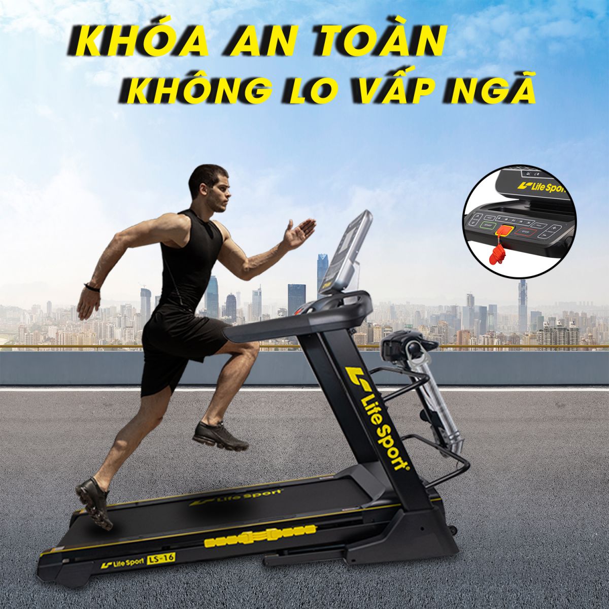 Máy Chạy Bộ Cao Cấp Lifesport LS-16