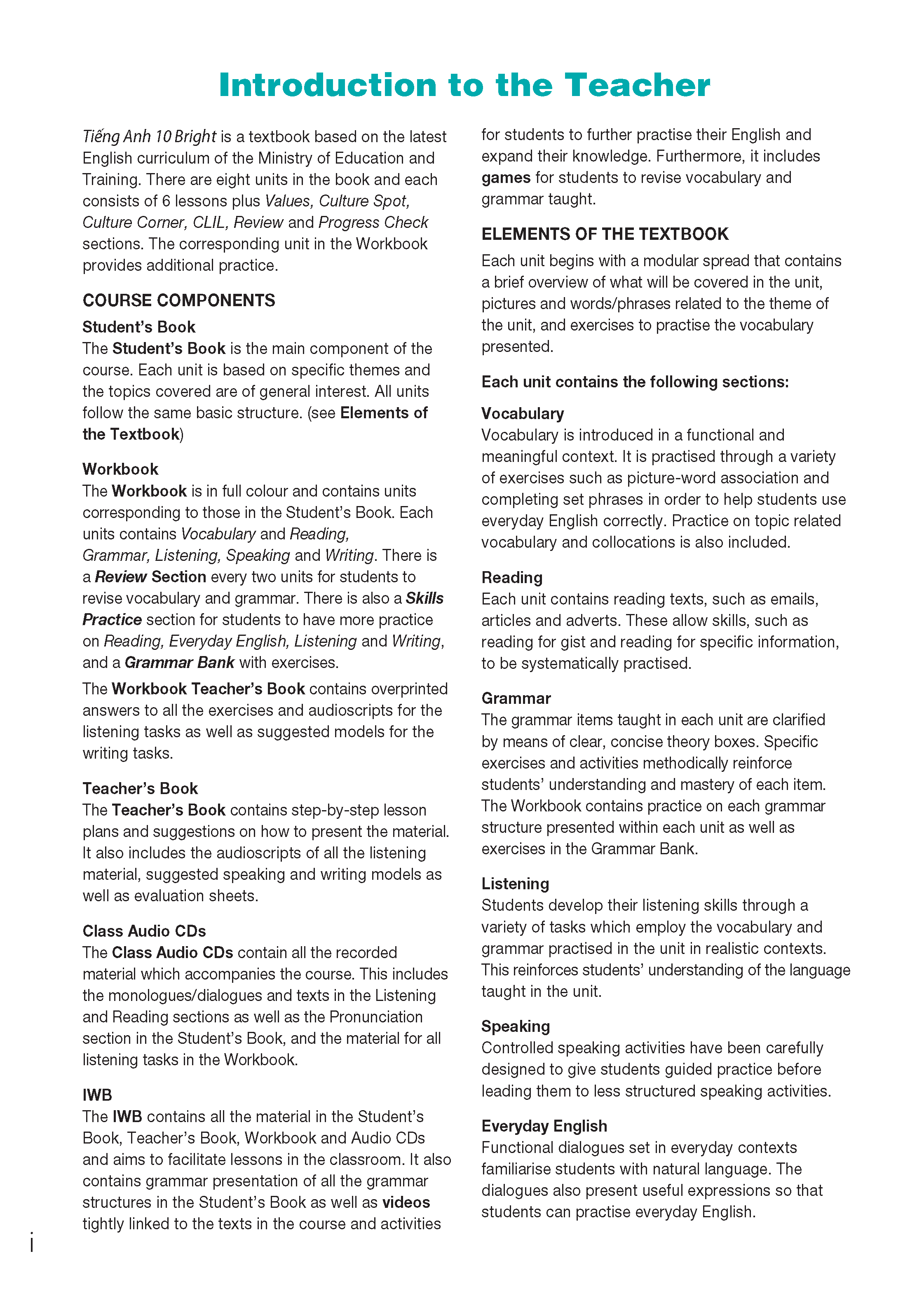 Tiếng Anh 10 Bright Teacher's book