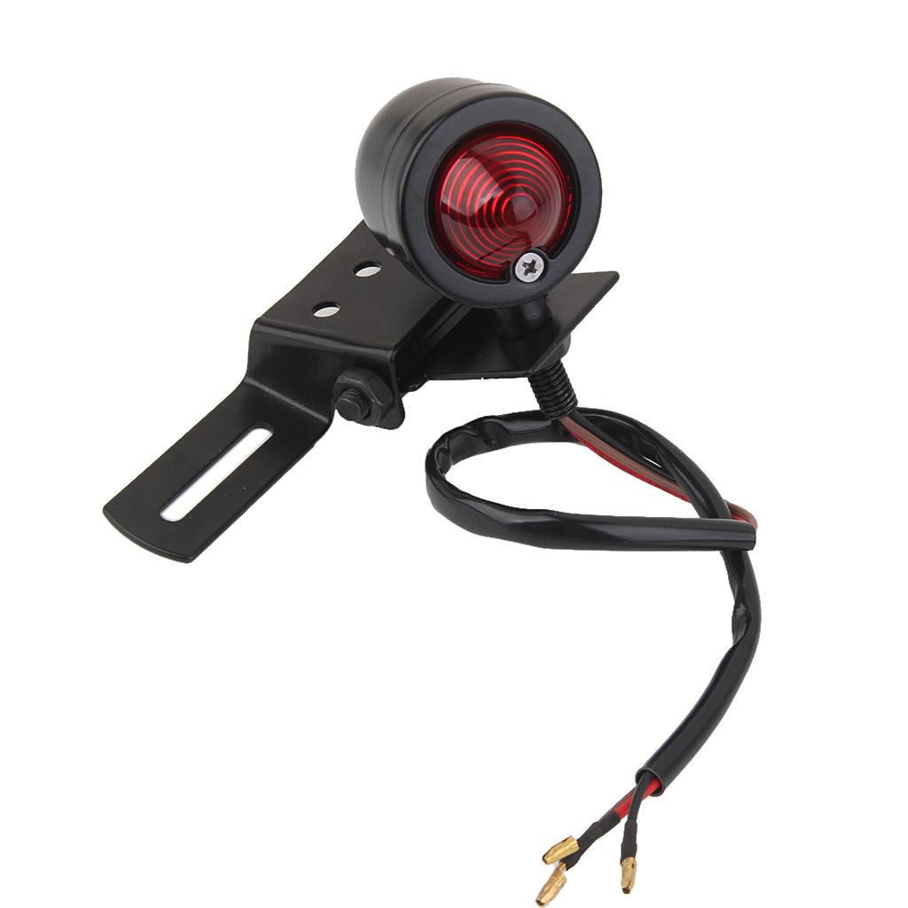 Motorcycle Tail Lights with License Plate Holder Headlight Brake for Bobber Cafe