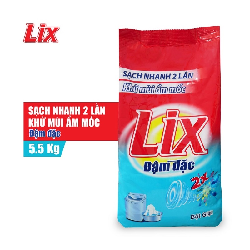 Bột giặt Lix extra đậm đặc 5.5kg ED557