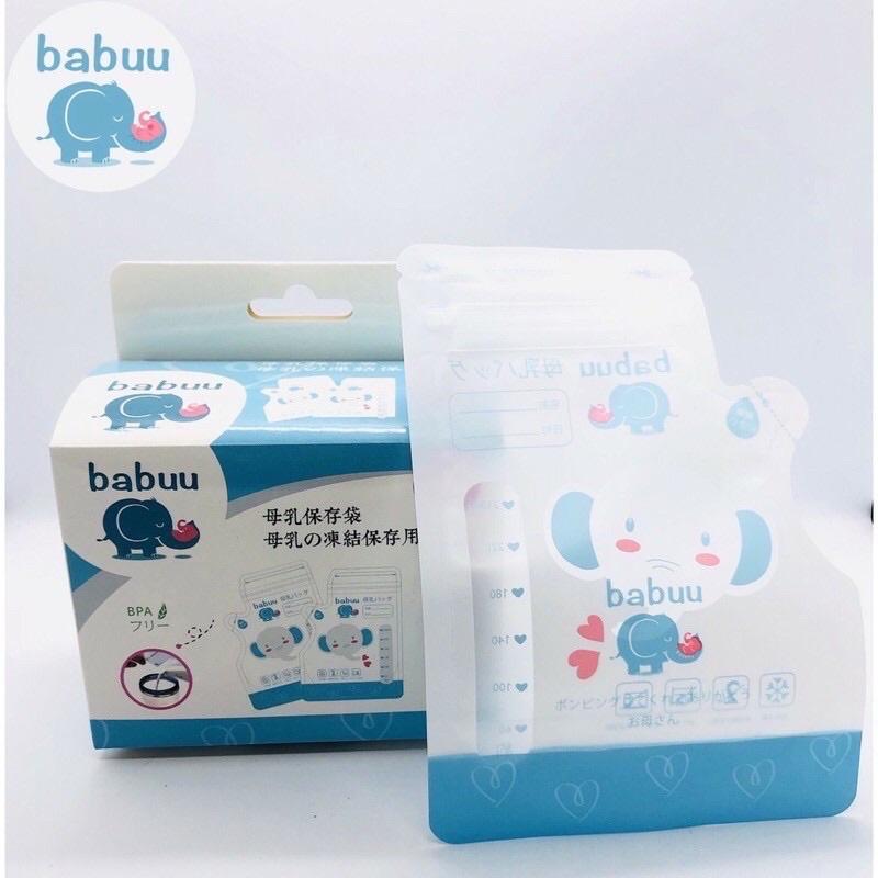 Hộp 50 túi trữ sữa Babuu Nhật Bản 250ml