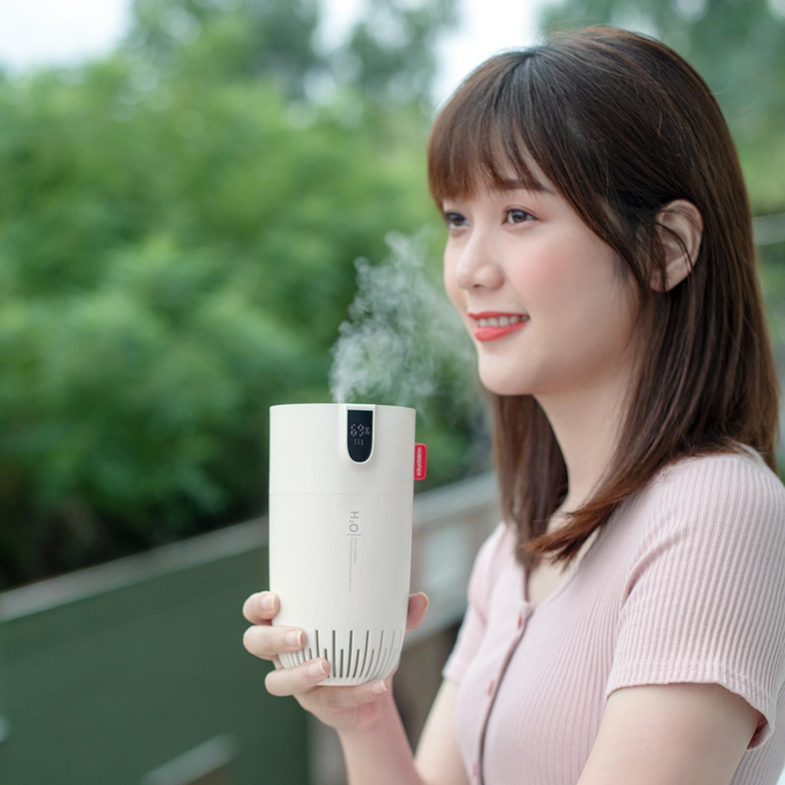 450ml Air Humidifier Mini with Atmosphere Light Desktop Quiet for Car Home