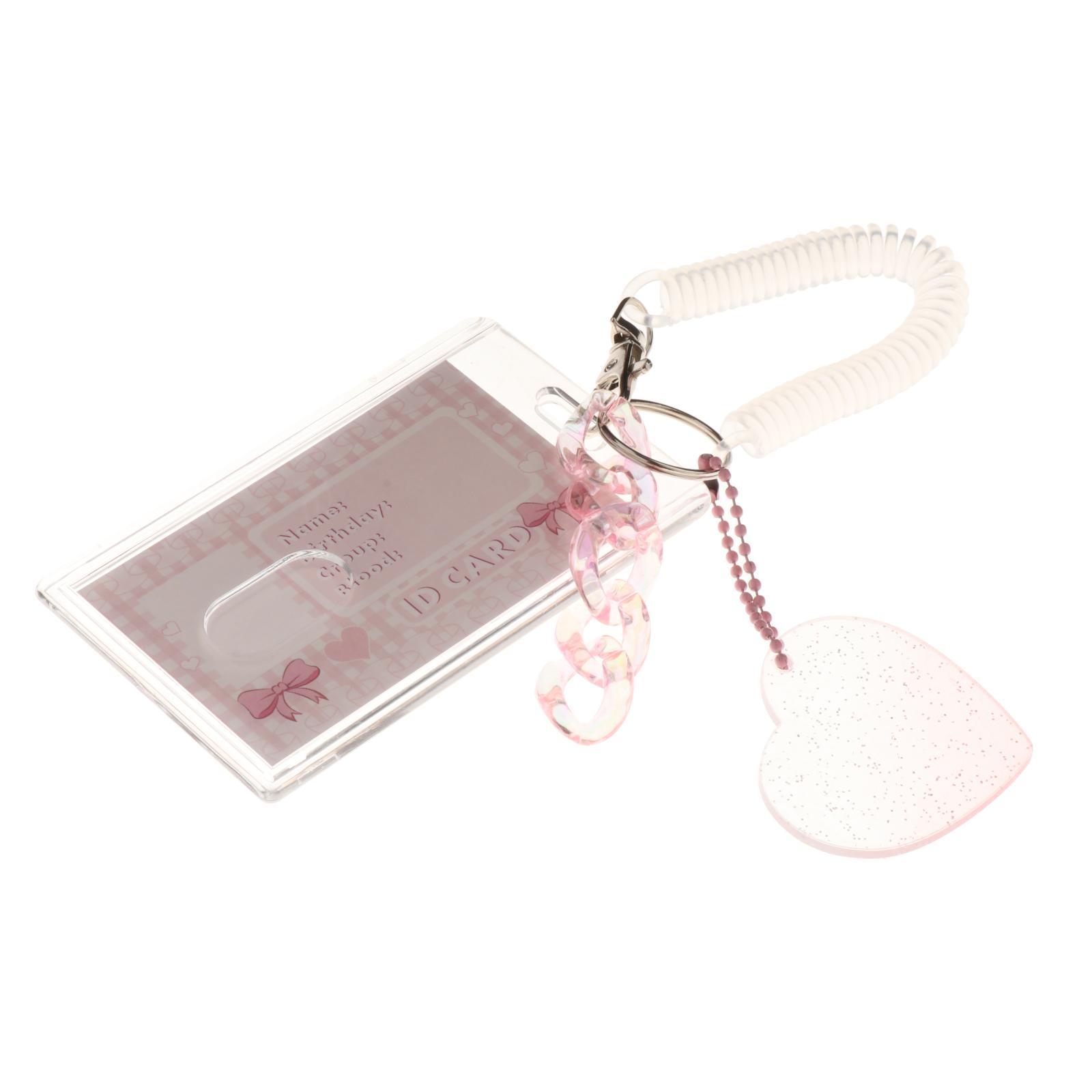 Acrylic Photocard Holder ID Card Case Cover Photo Protector Cute Portable for Teachers