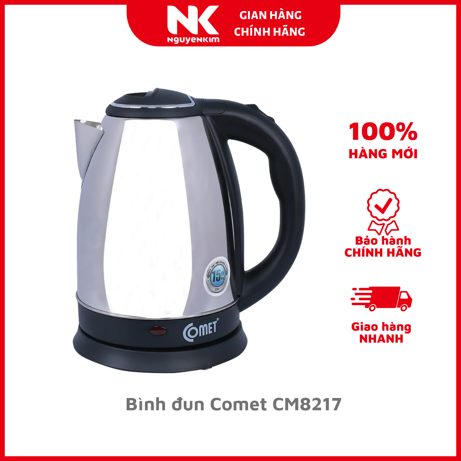 Bình đun Comet CM8217 - Hàng chính hãng