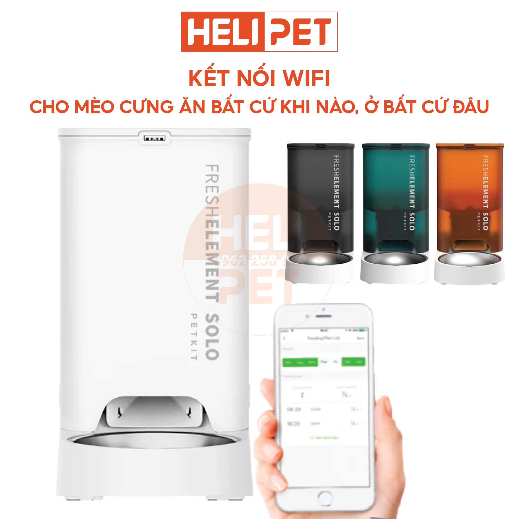 Máy Cho Ăn Tự Động Petkit Máy Cho Chó Mèo Ăn Fresh Element Solo- HeLiPet