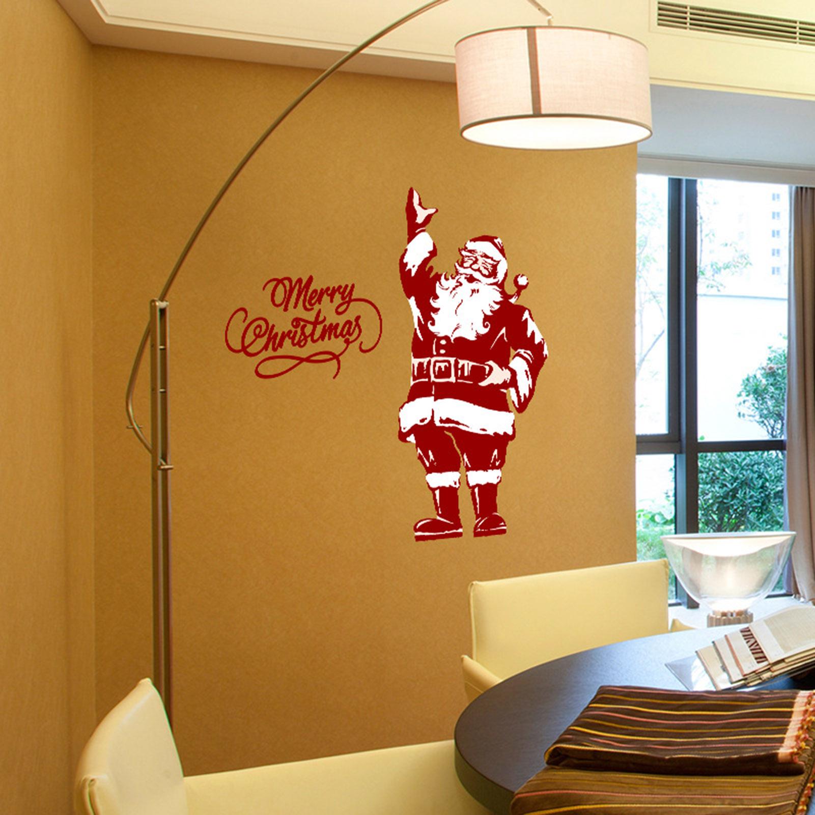Decal Dán tường,cửa DIY Có Thể Tháo Rời hình ông già noel 60 * 90 cm không thấm nước