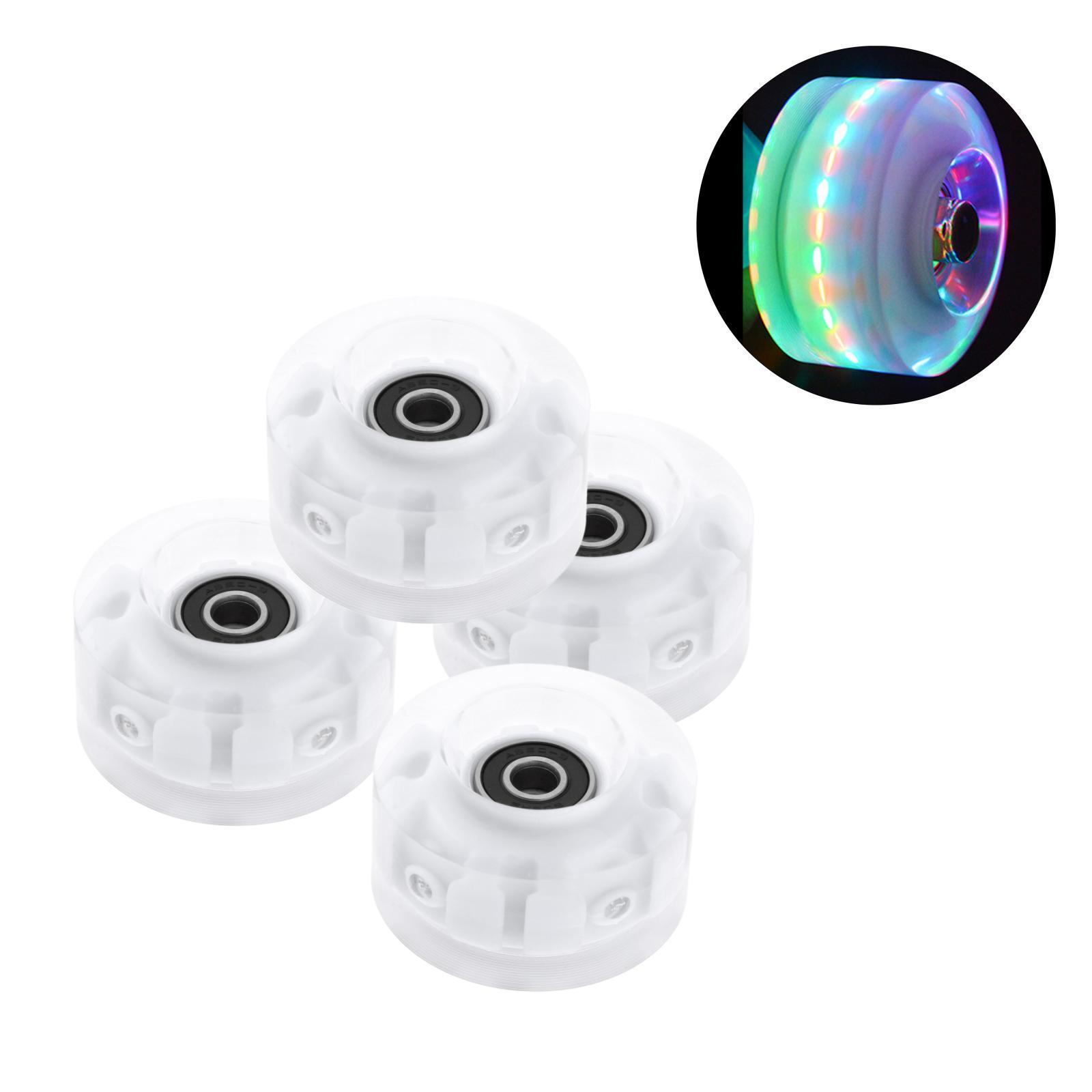4Pack Quad Roller Skate Wheels with Bearings for Double Row Skateboard