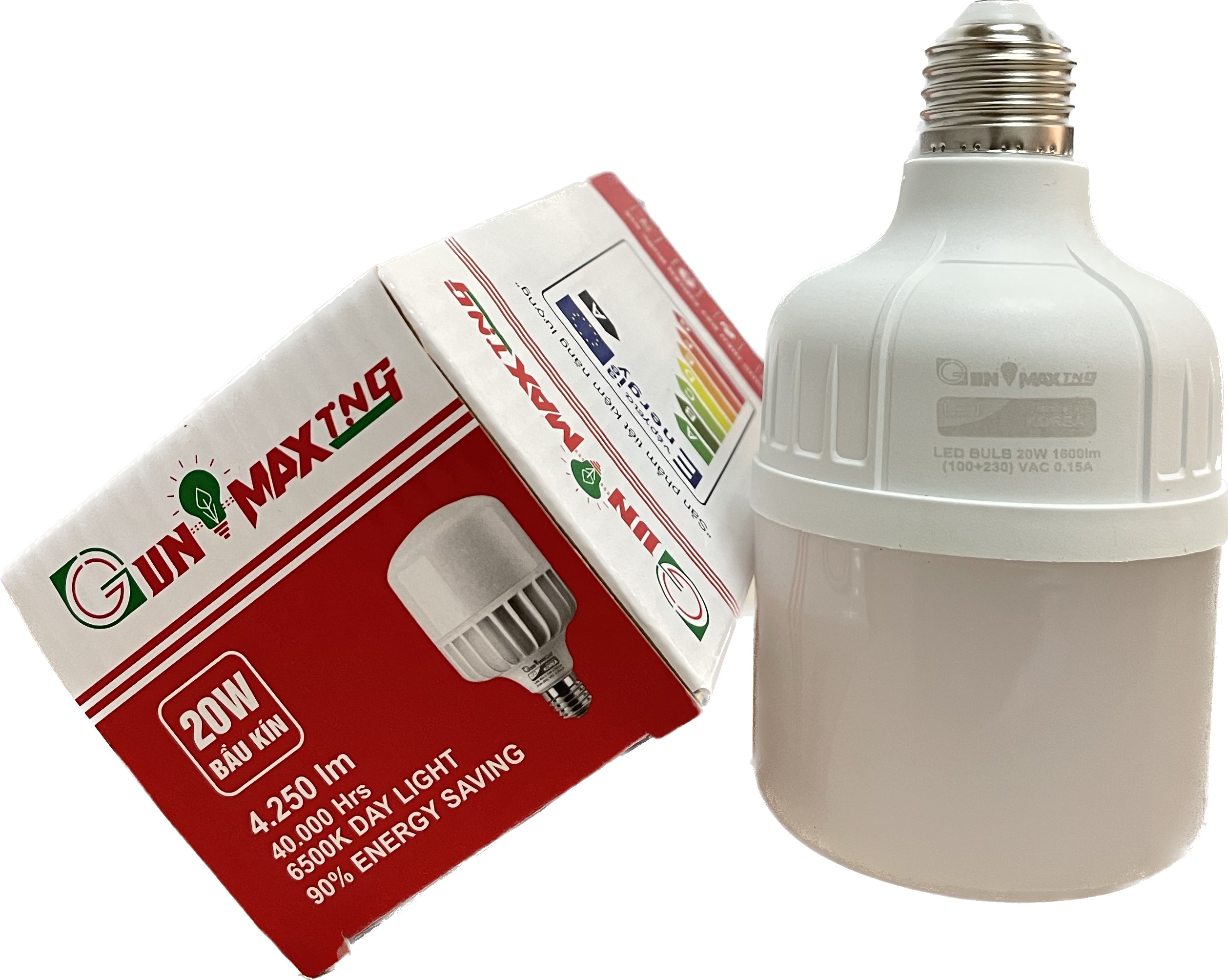 LED trụ nhựa 20W sáng trắng- Gunmax TNG