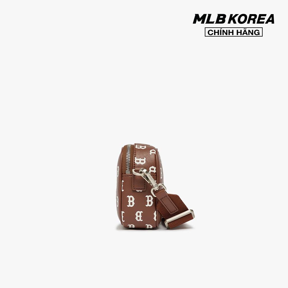 MLB - Túi đeo chéo chữ nhật Classic Monogram PU Emboss Mini 3ACRS092N