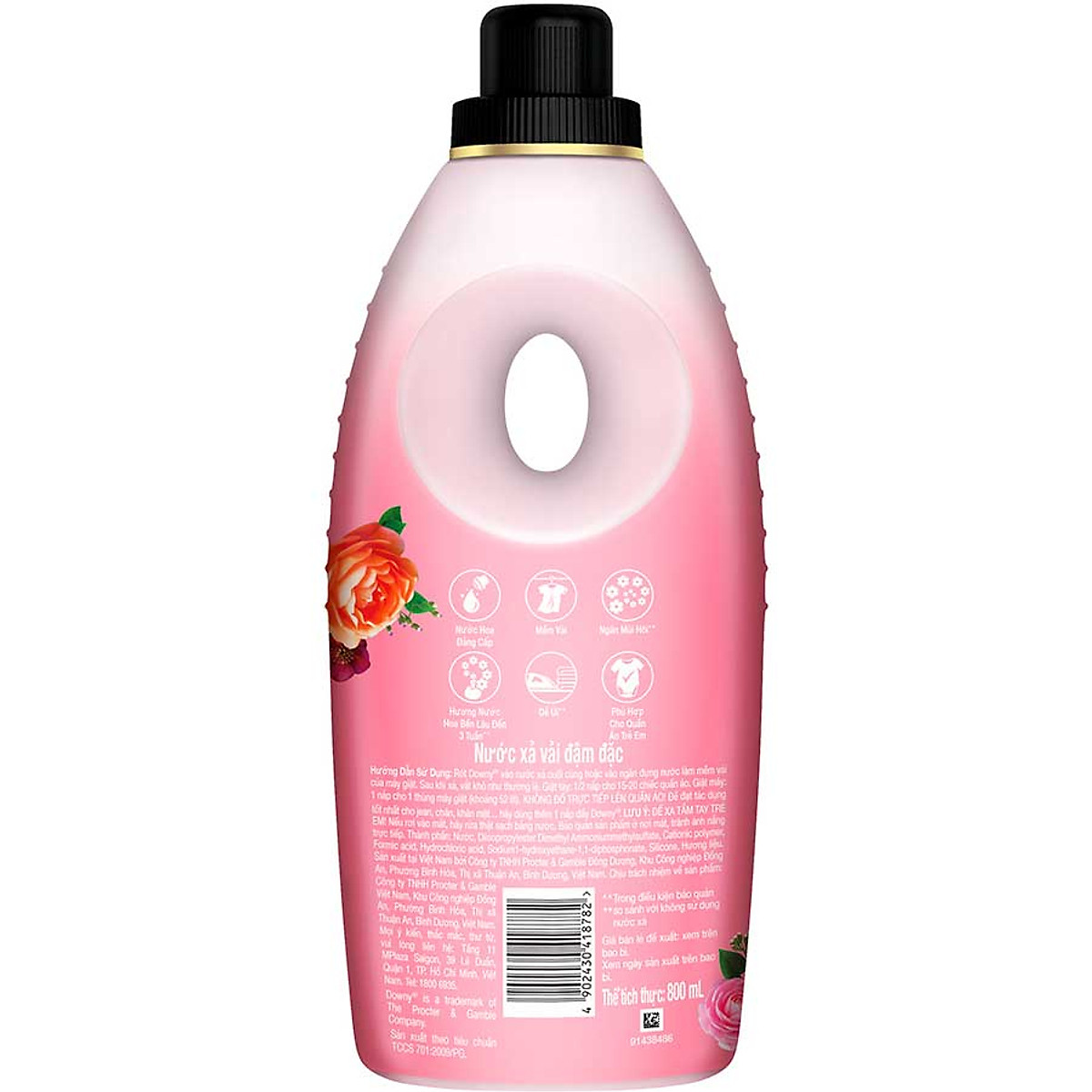 Nước Xả Vải Downy Đóa Hoa Ngọt Ngào Dạng Chai 800ml