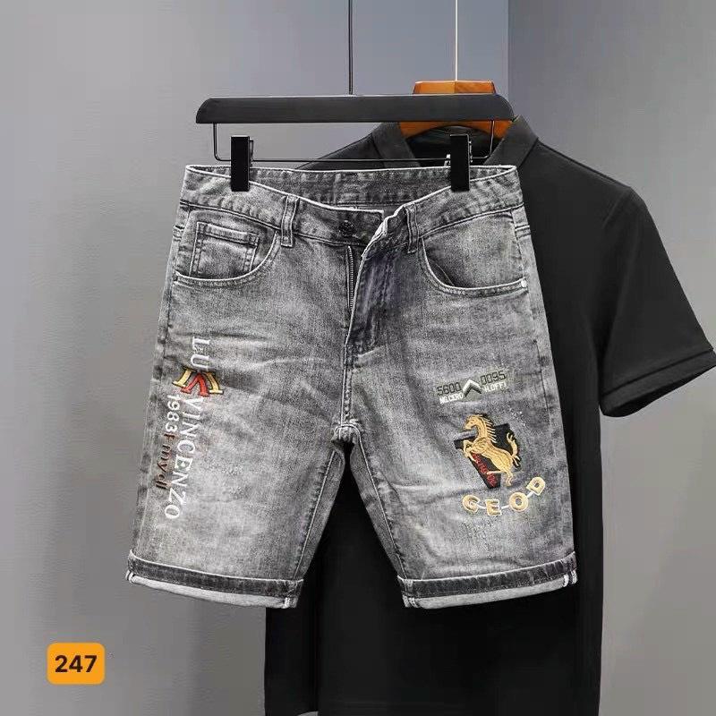 Quần Short Jean Nam Thêu Mẫu mới Trẻ Trung Phong Cách 247