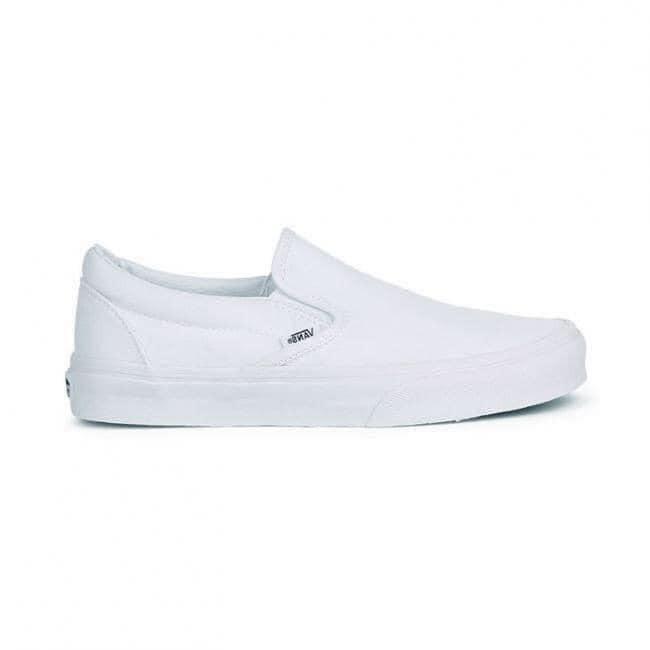 Giày sneaker Vans full trắng Classic Slip On - VN000EYEW00 Giày lười tiện lợi
