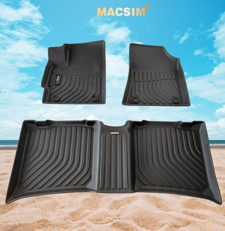 Thảm lót sàn xe ô tô VinFast VF e34 Nhãn hiệu Macsim chất liệu nhựa TPE cao cấp màu đen