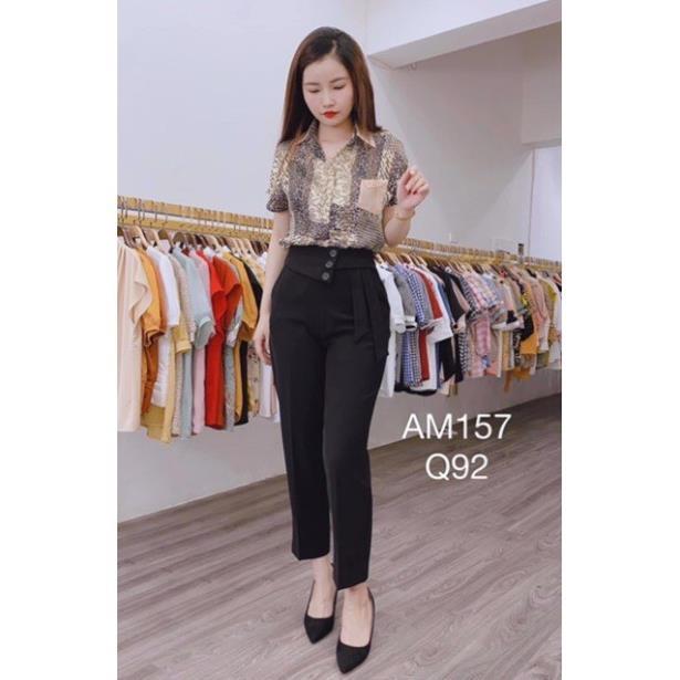 QUẦN BAGGY TÂY 3 KHUY VẠT LỆCH CHO BẠN GÁI_MÃ B317