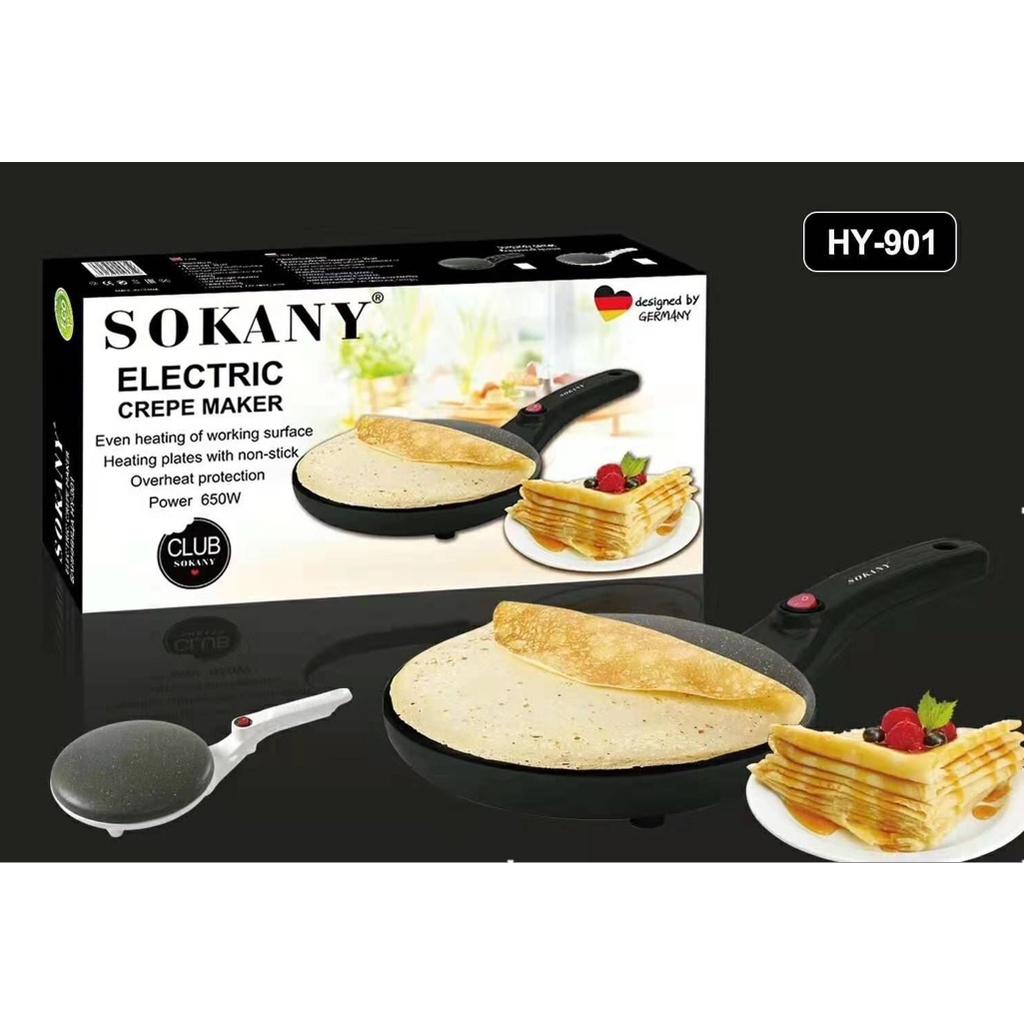 Máy Làm Bánh Cuốn Bánh Crepe SOKANY 5208 600W 220V 50Hz Bảo Hành 12 Tháng