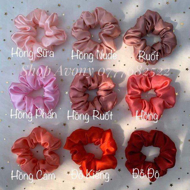 Cột tóc vải hot trend Scrunchies