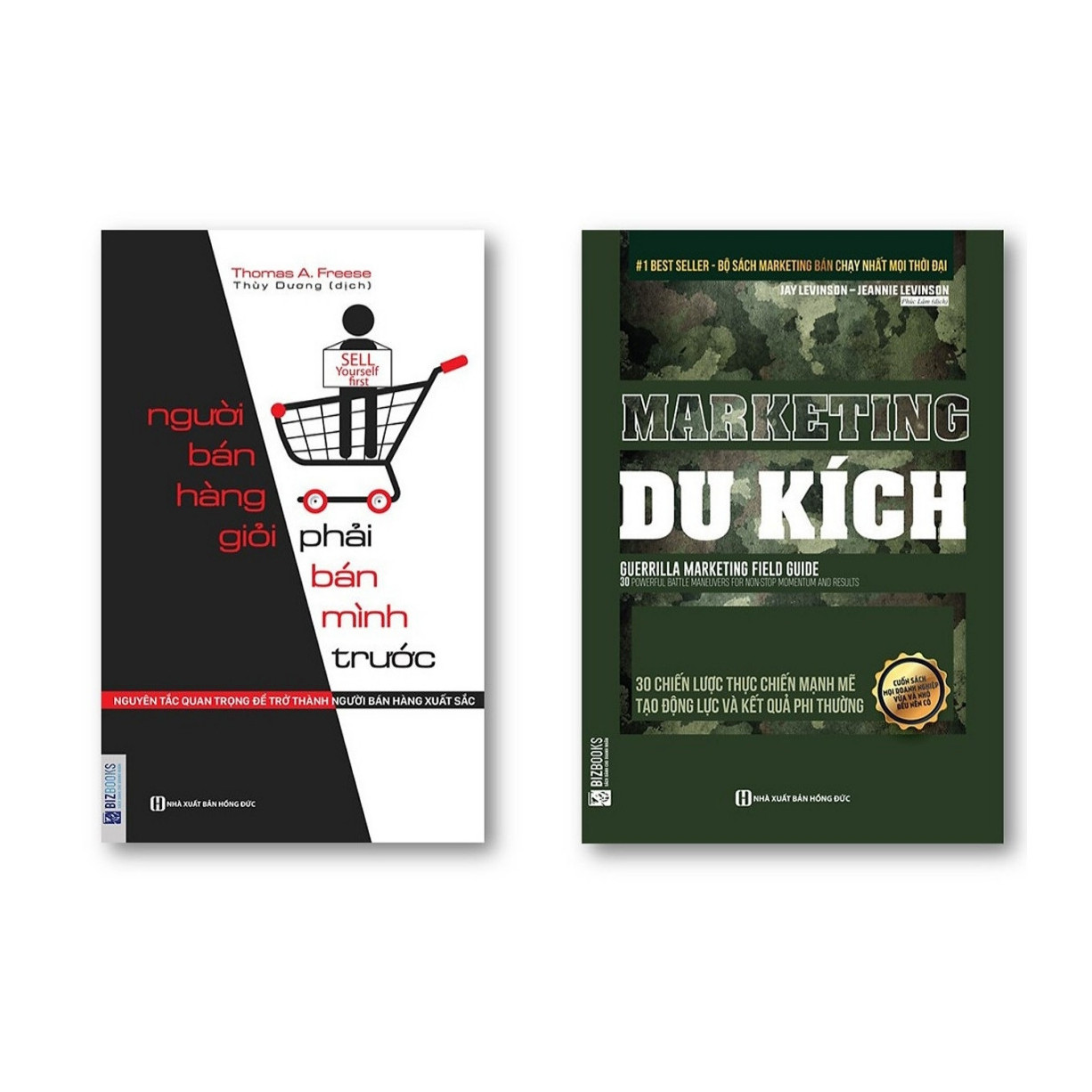 Combo 2 cuốn : Học Marketing du kích+ Người bán hàng giỏi phải bán mình trước