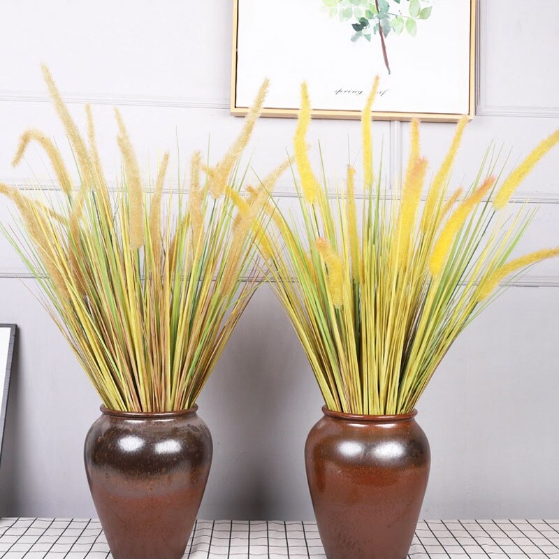 Cụm lau giả - cụm lau đuôi chồn giả - Cây giả, hoa lụa Decor trang trí nhà cửa