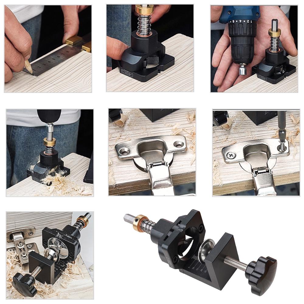 35MM Open Hole Locator Opener for Cabinet Door Hinge Punch Home Household Closet Tapper Multifunction Wood Working Tools