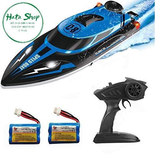 Tàu cano điều khiển từ xa HJ808 HONGXUNJIE siêu tốc 2.4Ghz Radio Control tốc độ 25km/h Speed Boat - Màu xanh