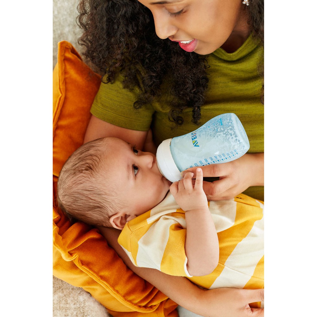 Bộ 2 Bình Sữa Mô Phỏng Tự Nhiên Philips AVENT 125ml - Xanh -Hàng nhập khẩu chính hãng