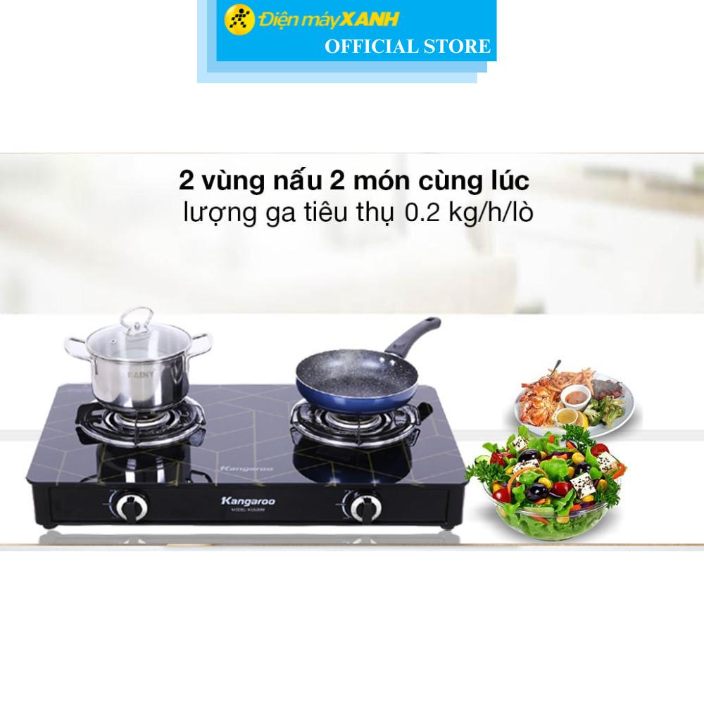 Bếp ga đôi Kangaroo KG526M - Hàng Chính Hãng