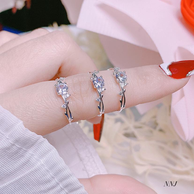 Nhẫn bạc nữ thời trang chất liệu bạc s925 MS38a