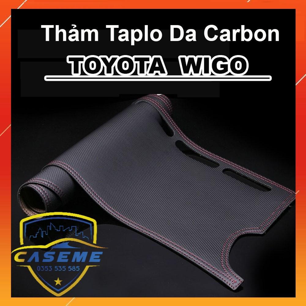Thảm Taplo Da Vân Carbon Xe Toyota WIGO 2018 2019 2020