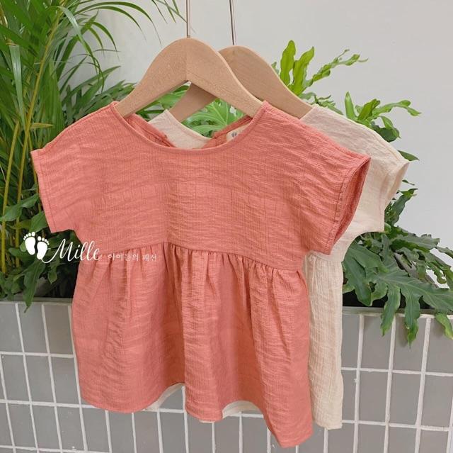 Bộ đũi cộc tay cho bé gái 2 màu