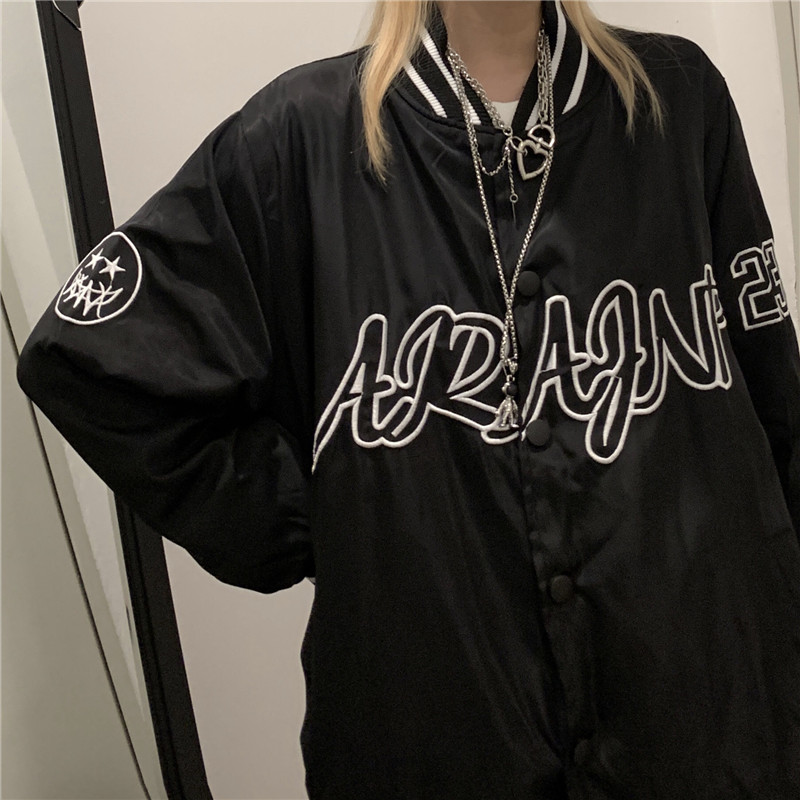 Áo khoác dù Nam Nữ Ulzzang, Áo Bomber Jacket Unisex form rộng Yinxx AK02