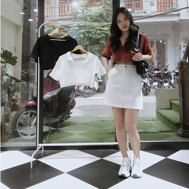 Chân váy chữ A ️ HOAMIFASHION ️ Váy chữ a ngắn vải kaki dày dặn mềm mịn, chân váy nữ lưng cao phong cách Hàn Quốc