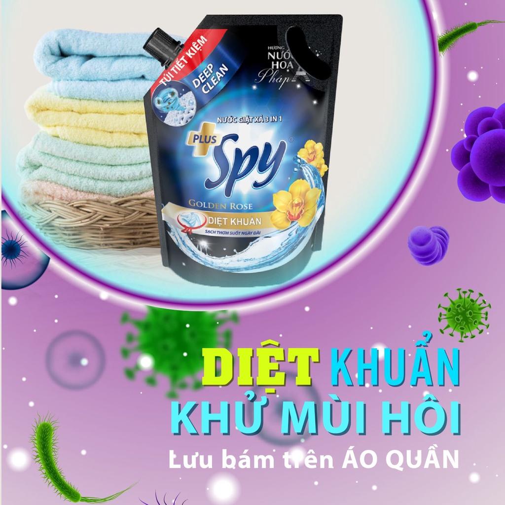 Túi nước giặt 2,6 kg SPY DEEP CLEAN PLUS khử mùi diệt khuẩn, sạch sâu, thơm lâu giúp làm mềm vải