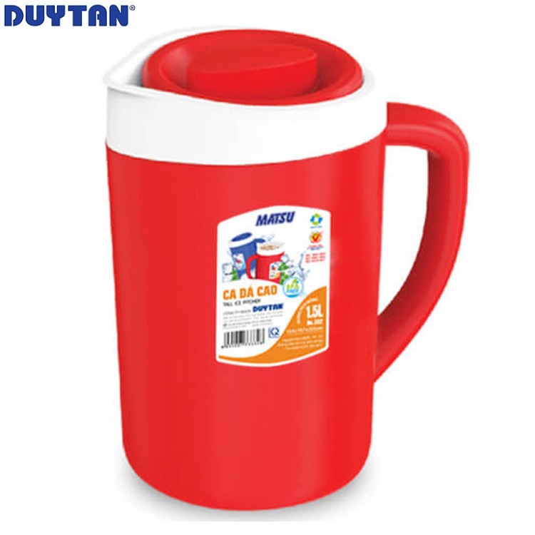 Ca đá cao nhựa Duy Tân Matsu 1.5 lít (13.4 x 19.7 x 22.5 cm) - 33328 - Giao màu ngẫu nhiên - Hàng chính hãng