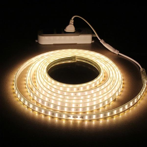 1m đèn LED dây 2 hàng 2835 , HẮT TRẦN, QUẤN CÂY, TRANG TRÍ, KÍN NƯỚC 220V