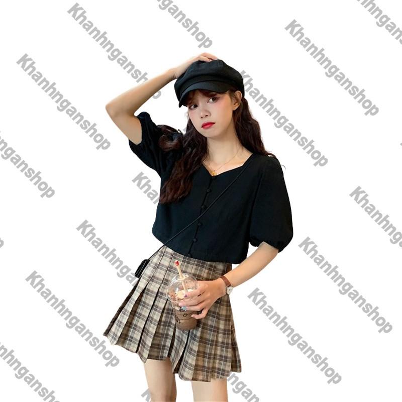 Áo croptop áo kiểu cổ v xinh đẹp
