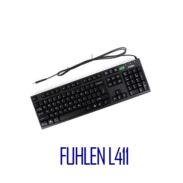 Bàn phím có dây giá rẻ Fuhlen L411 USB Black hàng chính hãng