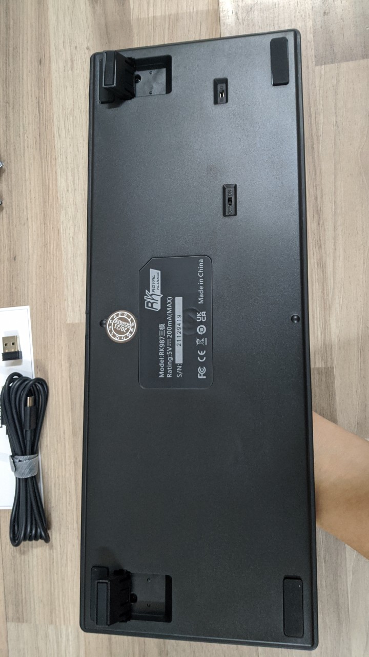 Bàn Phím Cơ Không Dây RK987 Chính Hãng Royal Kludge. TKL 87 Phím.  Hai chế độ Bluetooth/ Có dây.