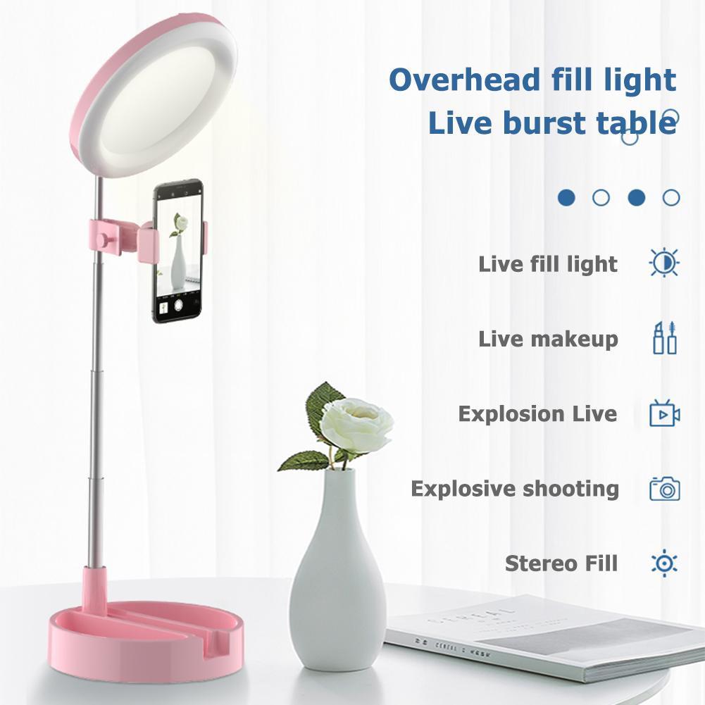 ĐÈN LED LIVESTREAM G3 TÍCH HỢP GƯƠNG TRANG ĐIỂM KÈM GIÁ ĐỠ ĐIỆN THOẠI ĐỂ BÀN CÓ THỂ GẤM GỌN ĐA NĂNG