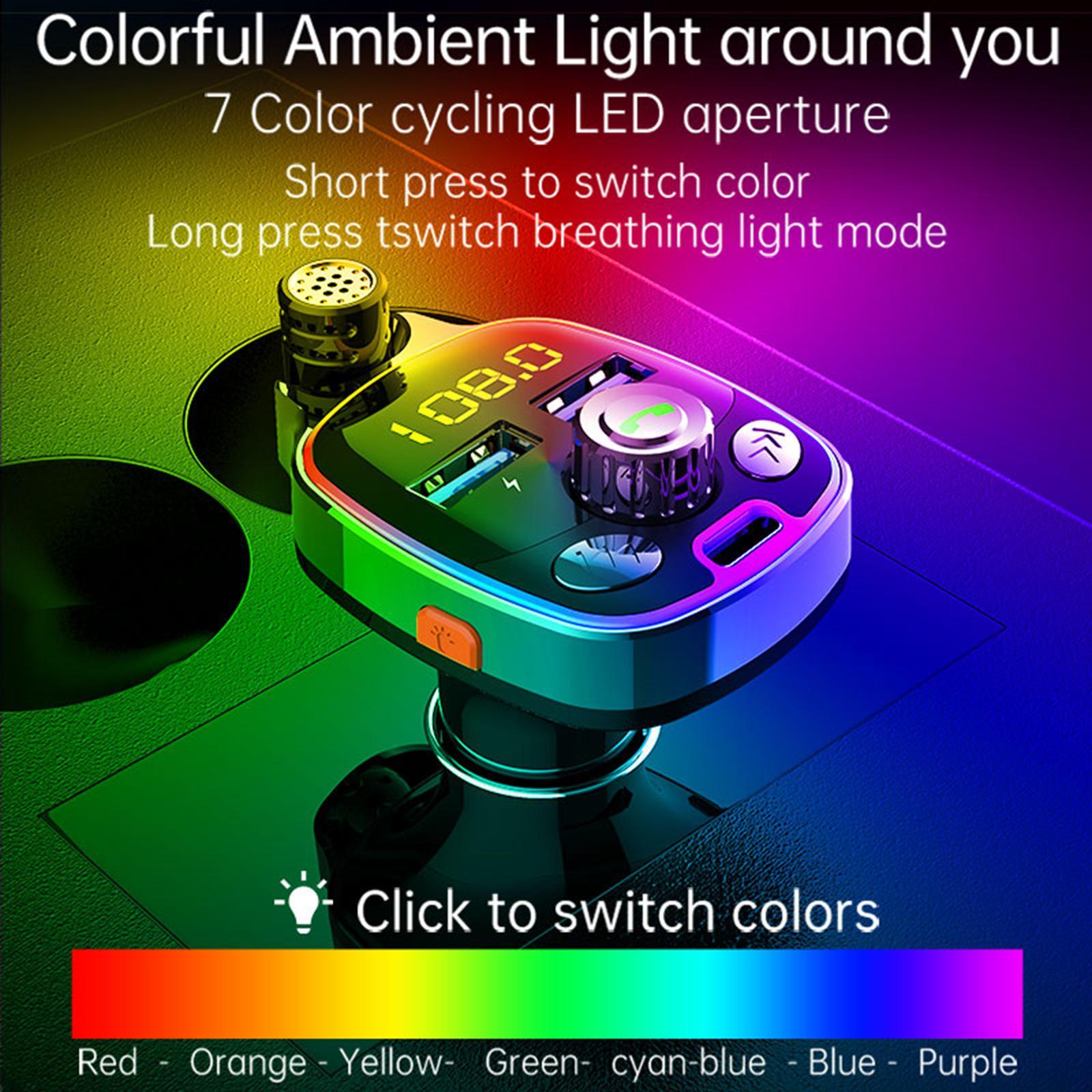 PD Car Charger Dual USB Led Fast Charge Type  Adapter