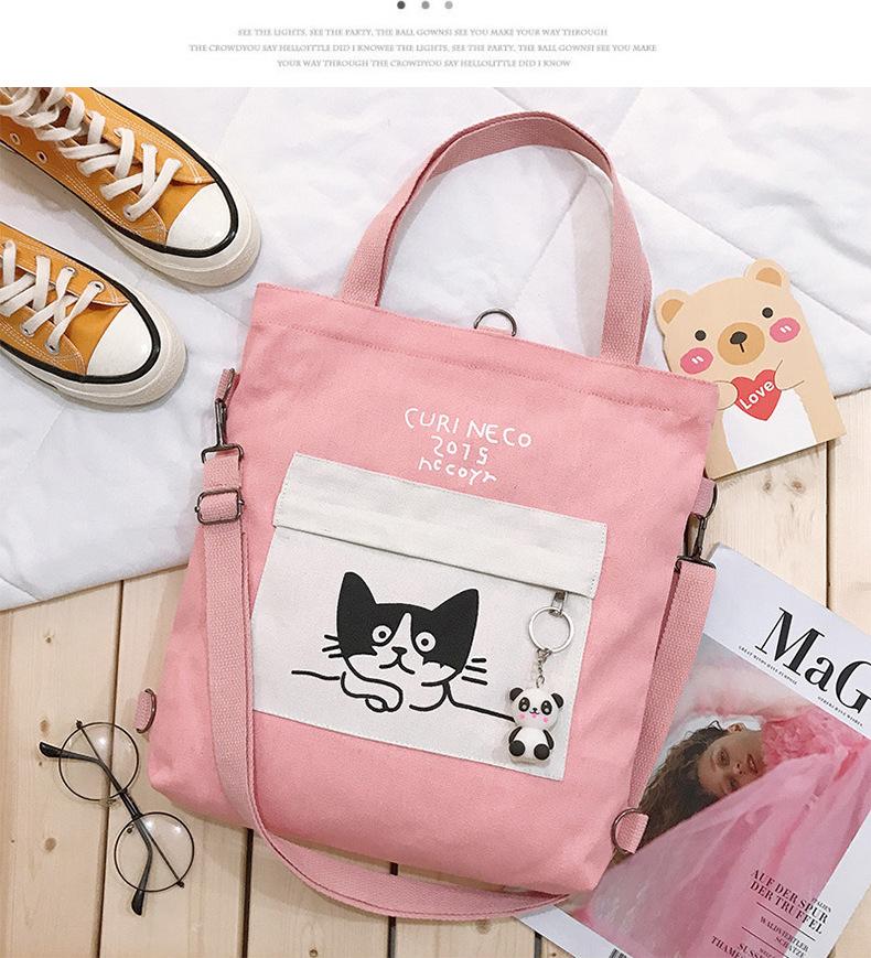 Túi Vải Tote Đeo Chéo XinhStore Hình Mèo