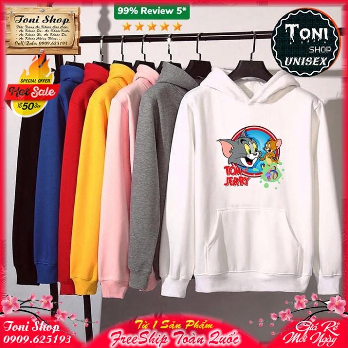 ÁO HOODIE TOM AND JERRY Nỉ Ngoại Cao Cấp - In Pet Siêu Bền Siêu Đẹp (HD6080 - Kèm Ảnh Thật) (TONI SHOP)