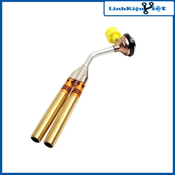 Đèn khò gas đôi đầu khò gas mini điều chỉnh lửa to nhỏ