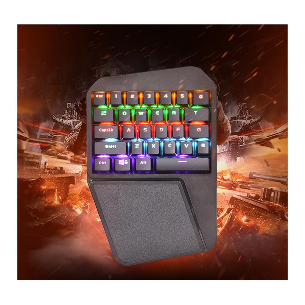 RGB Backlight Gaming Keyboard 29 Keys Left Hand Mechanical Keyboard