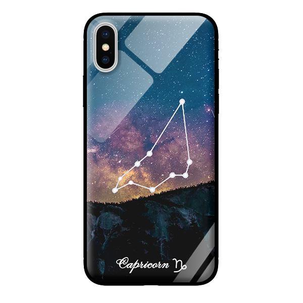 Ốp kính 12 cung Hoàng Đạo cho iPhone X Capricorn - Hàng chính hãng