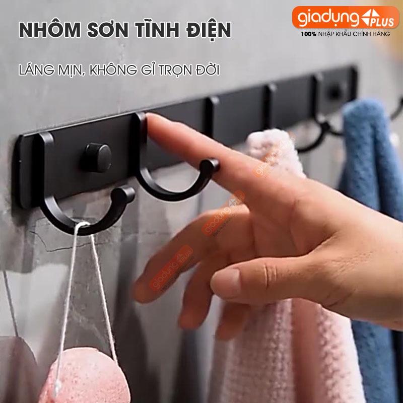 Móc treo đa năng dán tường nhôm cho phòng tắm, nhà vệ sinh, dán sau cửa chịu lực  (LZ0728